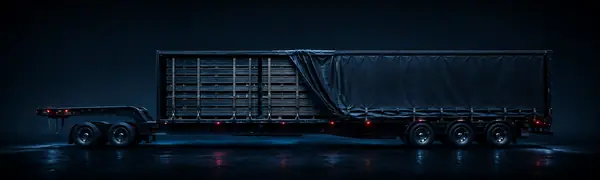 Step-deck Roll-Tite trailer for specialized freight